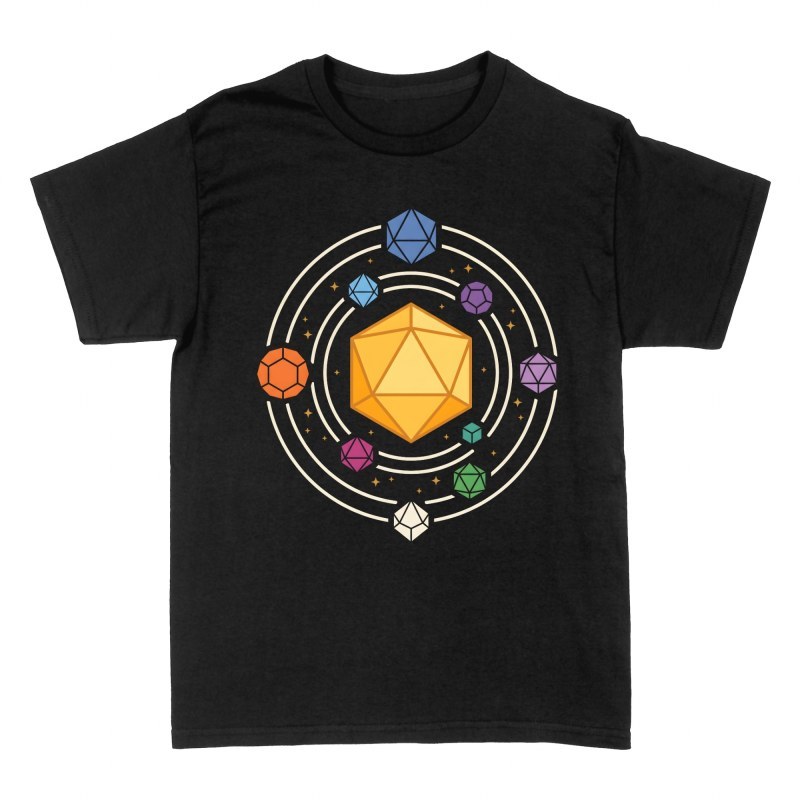 T-shirts: Polyhedral Dice Solar System