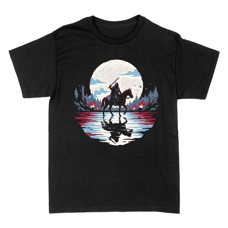 T-shirts: Knight on Horse Water Reflection
