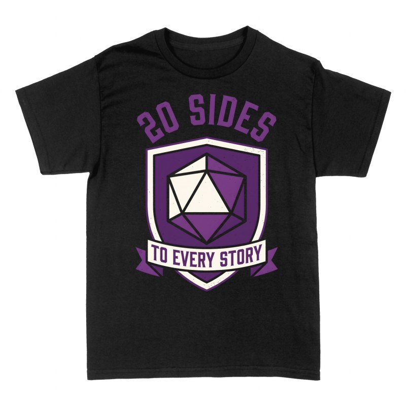 T-shirts: 20 Sides to Every Story D20 Crest
