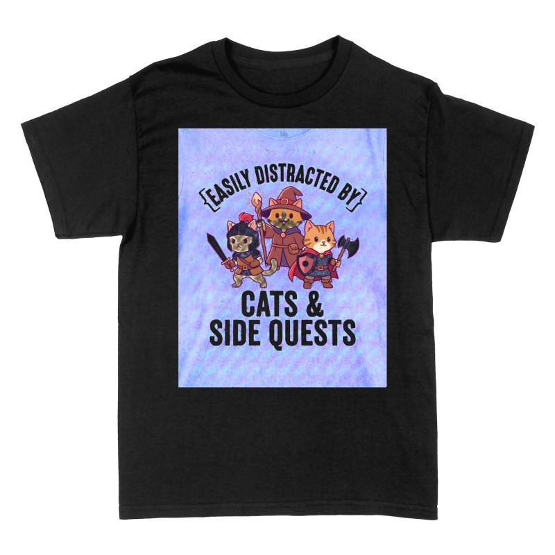 T-shirts: Cats & Side Quests RPG Adventure
