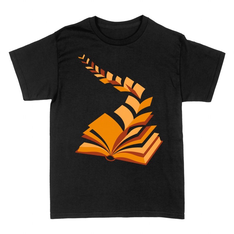 T-shirts: Open Book with Flying Pages