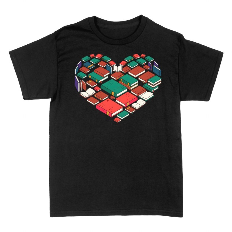T-shirts: Heart Made of Stacked Books