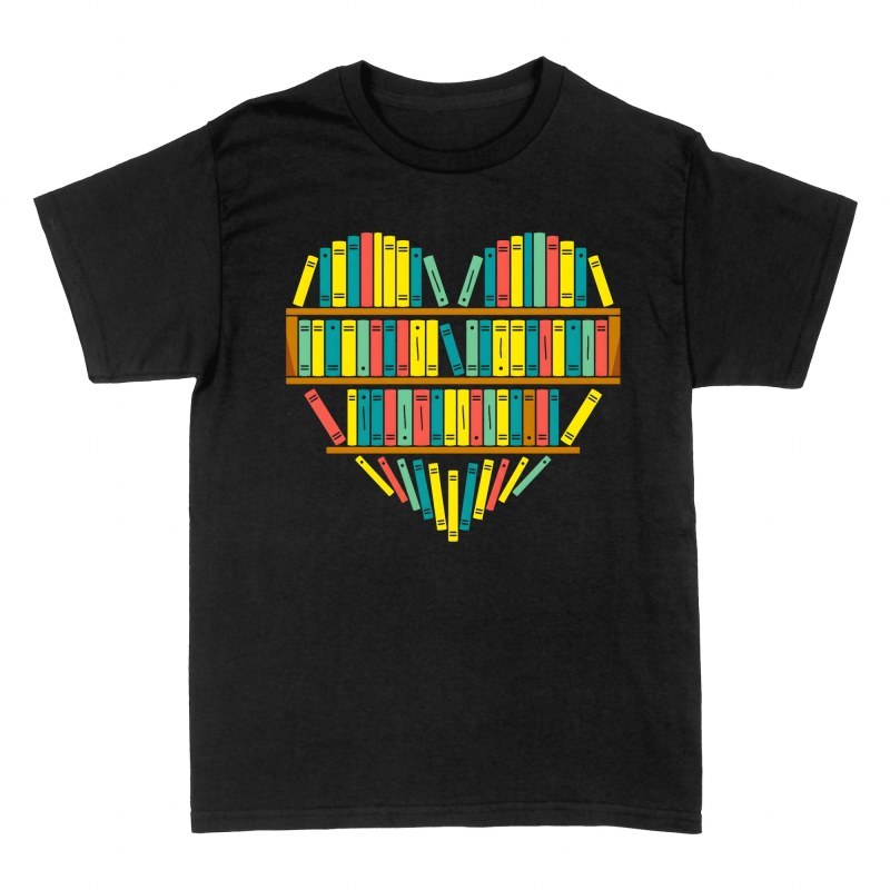 T-shirts: Heart Shaped Bookshelf