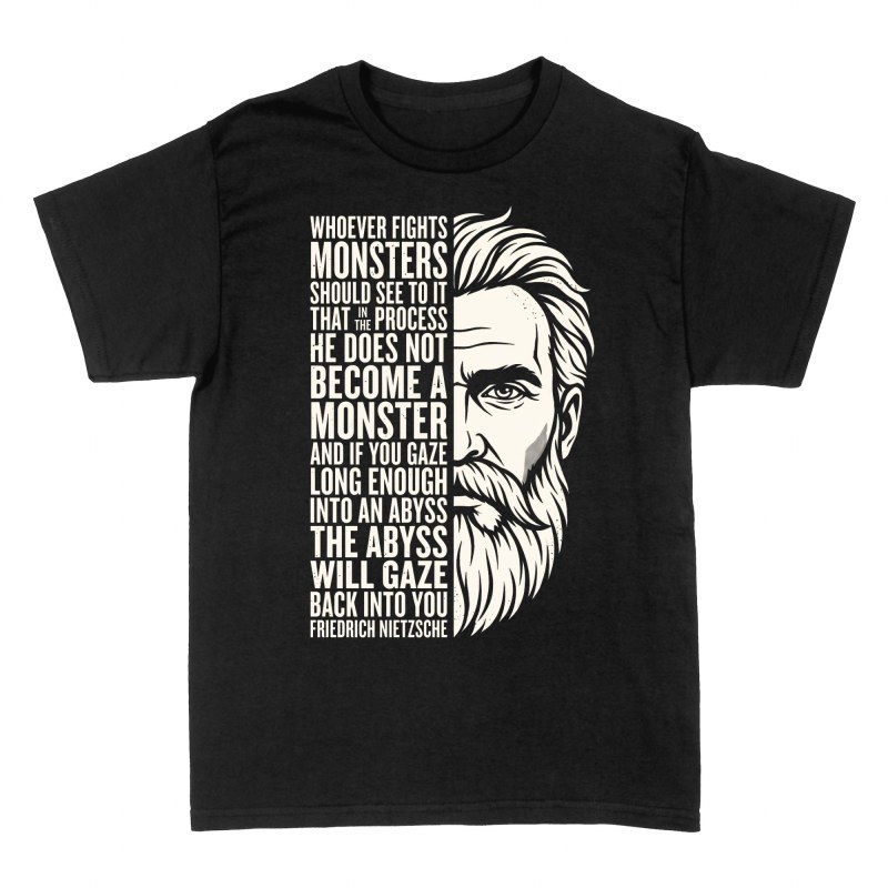 T-shirts: Nietzsche Abyss Quote & Portrait