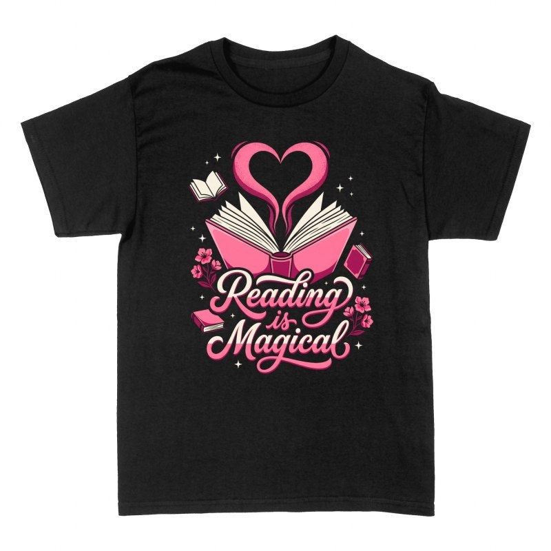 T-shirts: Reading is Magical Book Heart