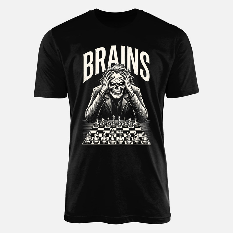 T-shirts: Brains Chess Zombie