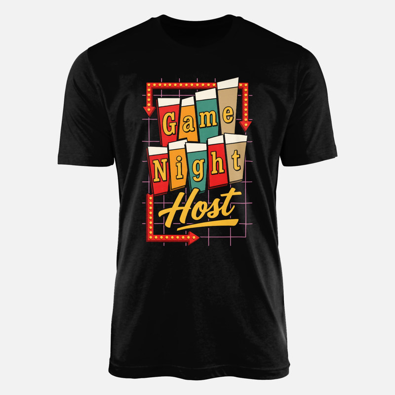 T-shirts: Retro Marquee Game Night Host