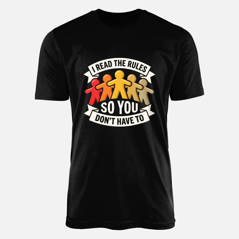 T-shirts: I Read The Rules Meeples