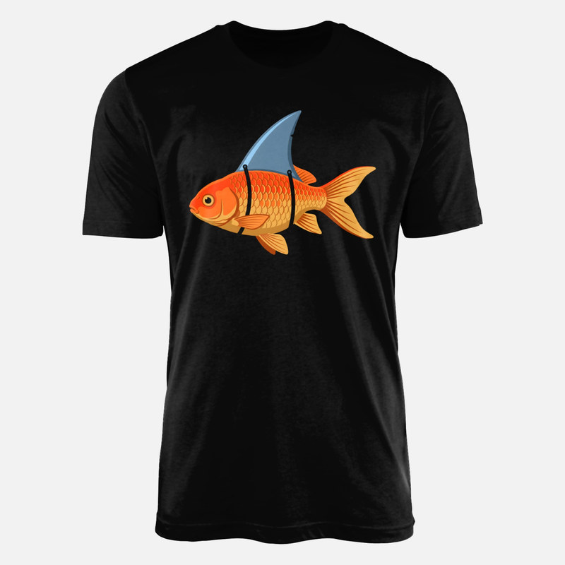 T-shirts: Goldfish with Shark Fin