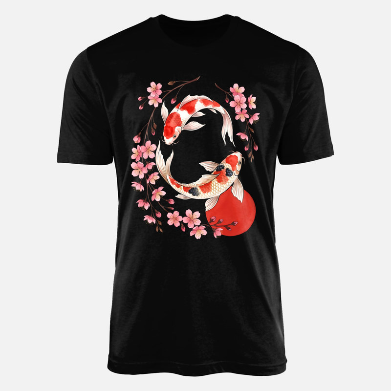 T-shirts: Koi Fish and Cherry Blossoms