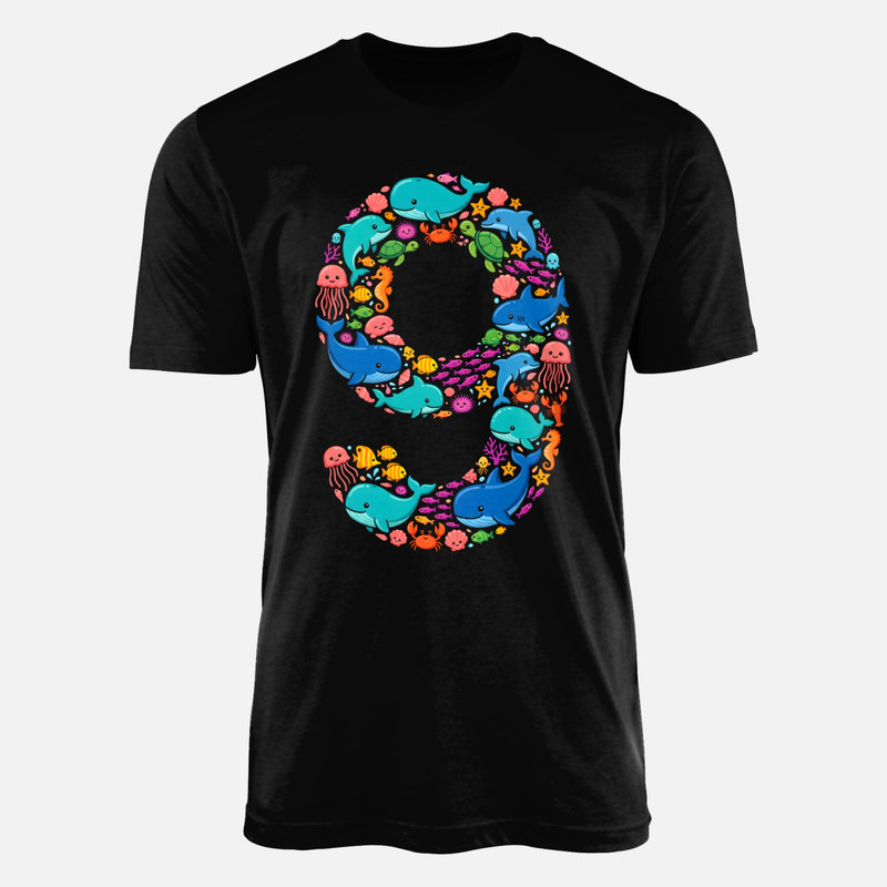 T-shirts: Number 9 Sea Animals