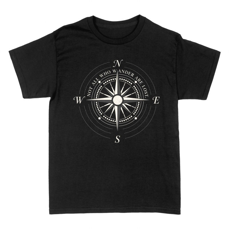 T-shirts: Not All Who Wander Compass