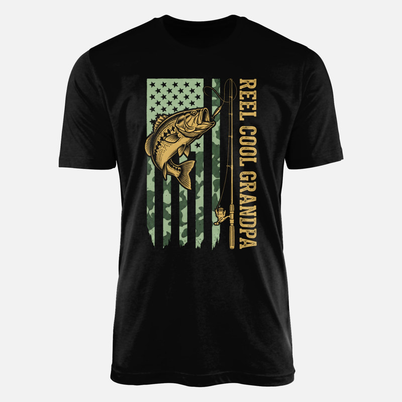 T-shirts: Reel Grandpa Fishing Flag