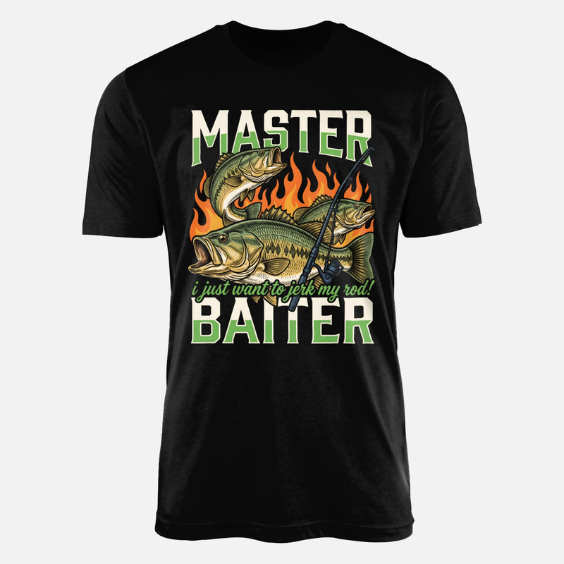 T-shirts: Master Baiter Jerk My Rod Bass Fishing