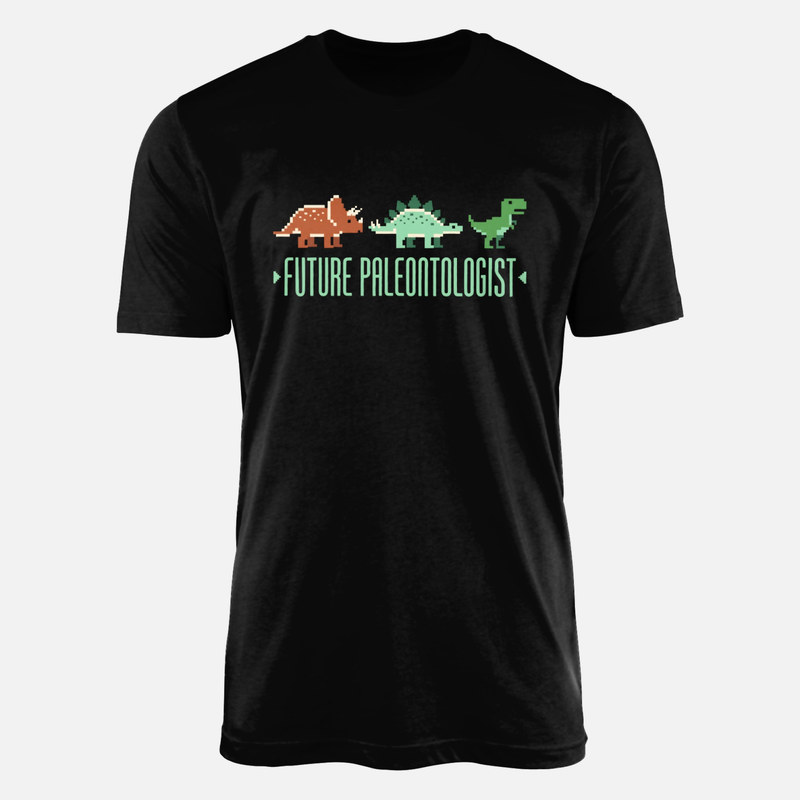 T-shirts: Future Paleontologist Pixel Dinosaur