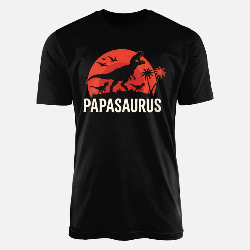 T-shirts: Papasaurus Retro Sunset