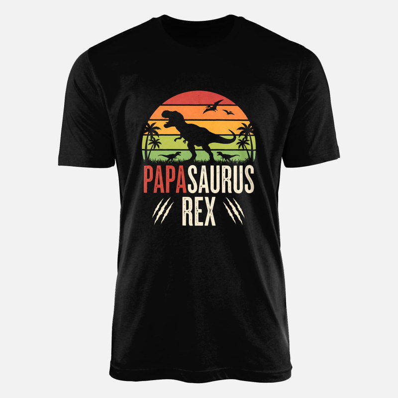 T-shirts: Papasaurus Rex Retro Sunset