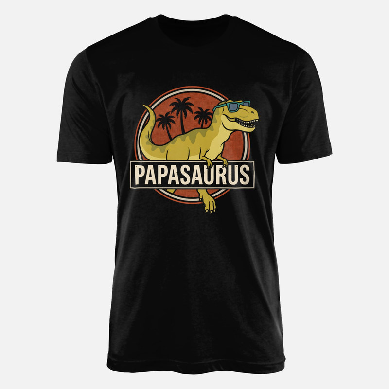 T-shirts: Papasaurus T-Rex with Sunglasses