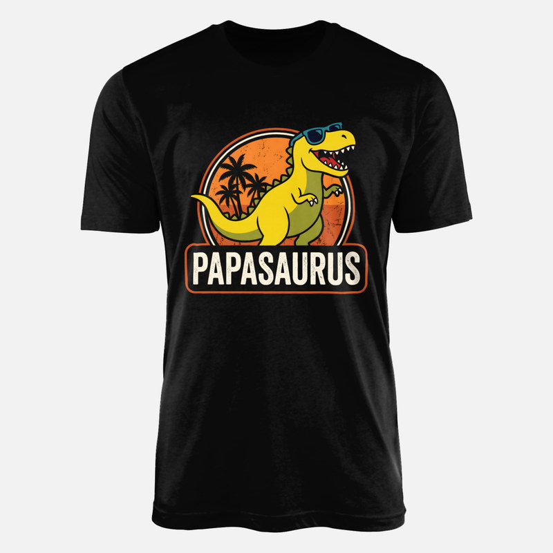 T-shirts: Retro Papasaurus T-Rex Sunset