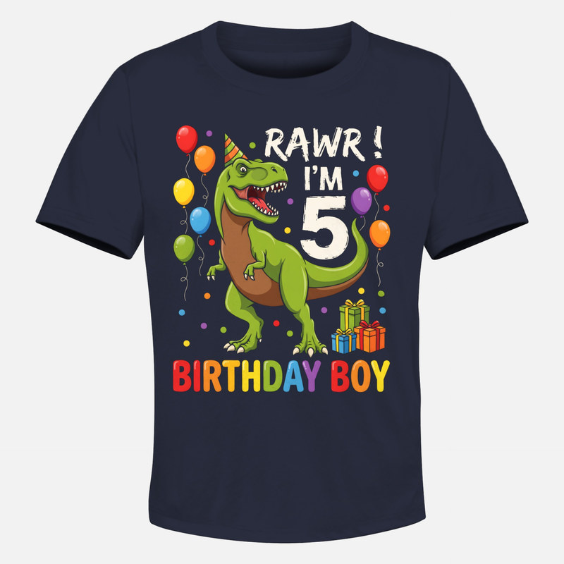 T-shirts: Rawr I'm 5 Birthday Boy Dinosaur