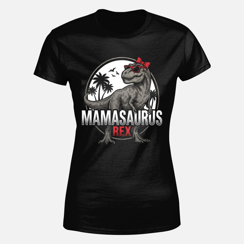 T-shirts: Mamasaurus Rex with Bow and Sunglasses