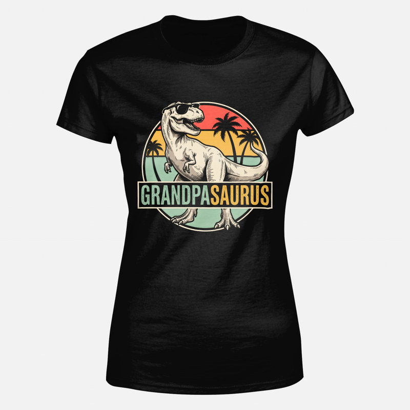 T-shirts: Grandpasaurus Retro Sunset T-Rex