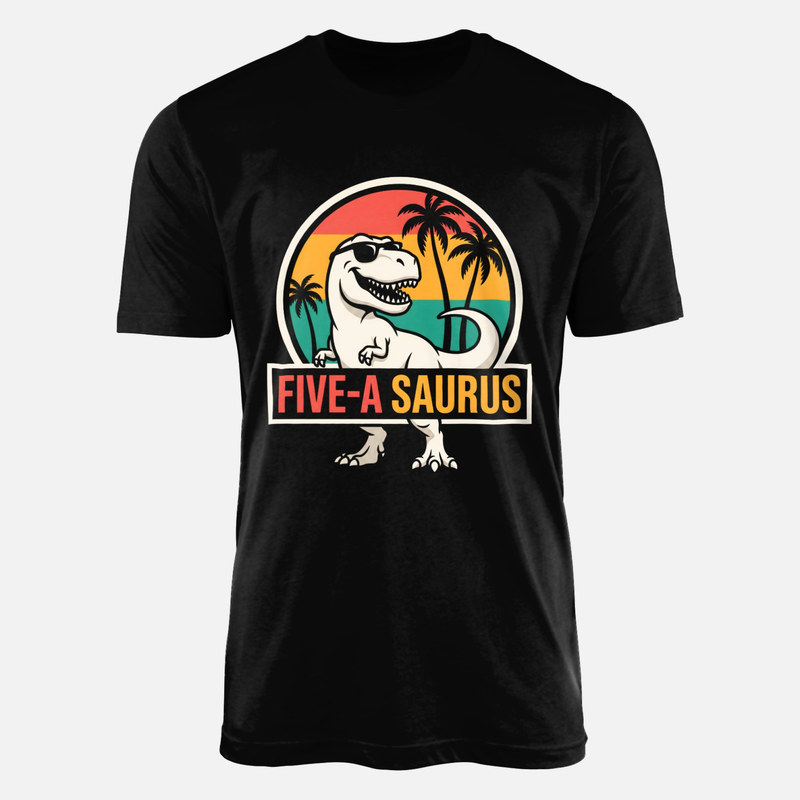 T-shirts: Five-a Saurus 5th Birthday T-Rex