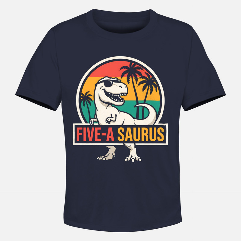T-shirts: Five-a Saurus 5th Birthday T-Rex
