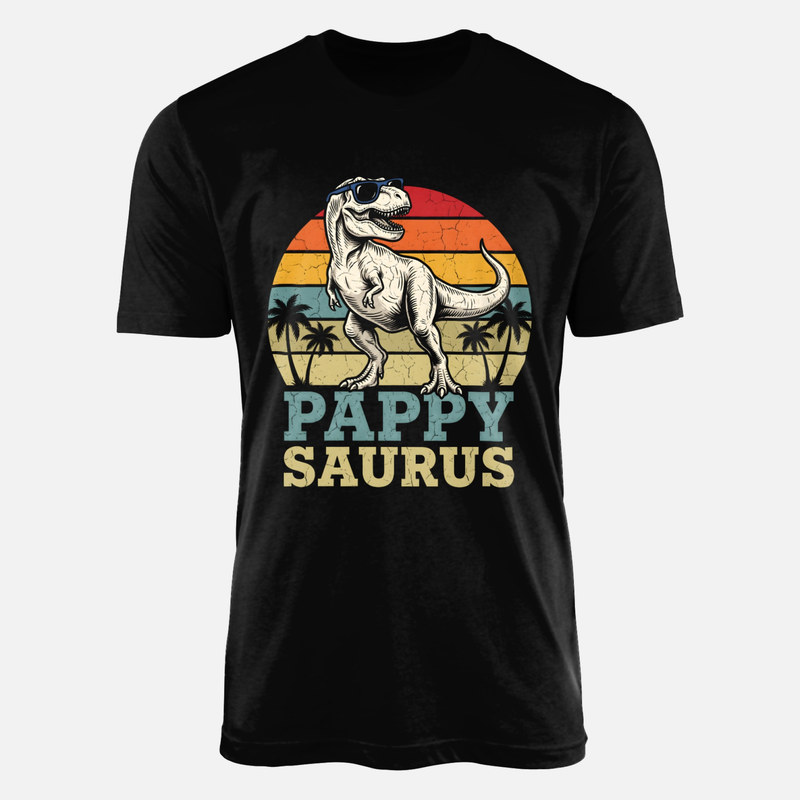 T-shirts: Pappy Saurus Retro Dinosaur