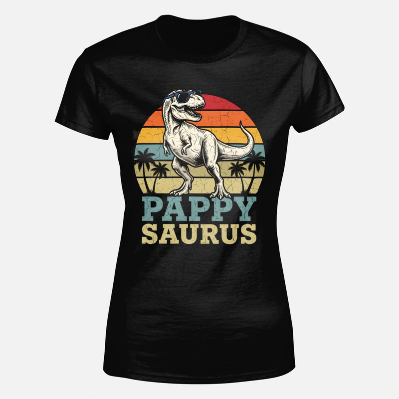 T-shirts: Pappy Saurus Retro Dinosaur