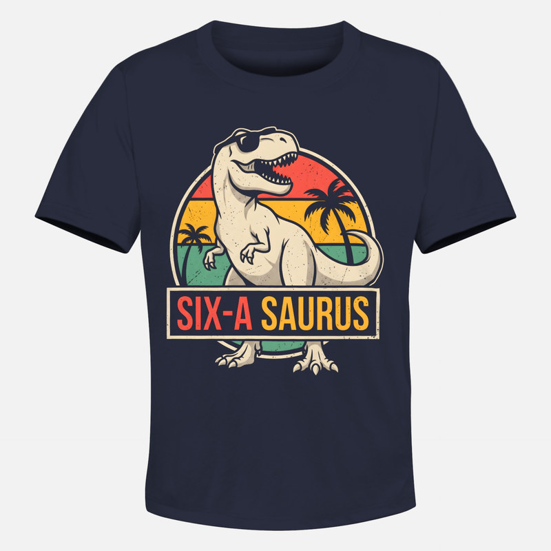 T-shirts: Six-A-Saurus 6th Birthday T-Rex