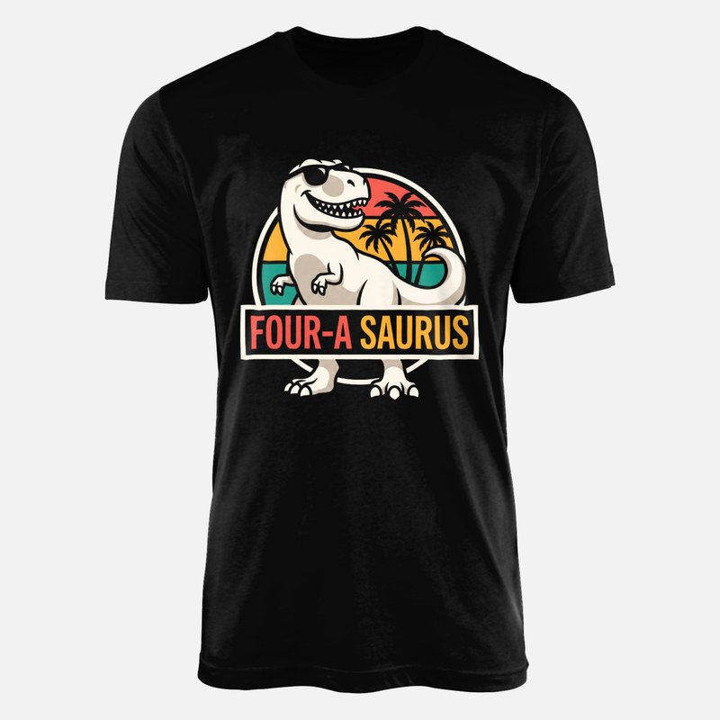 T-shirts: Four-A Saurus 4th Birthday