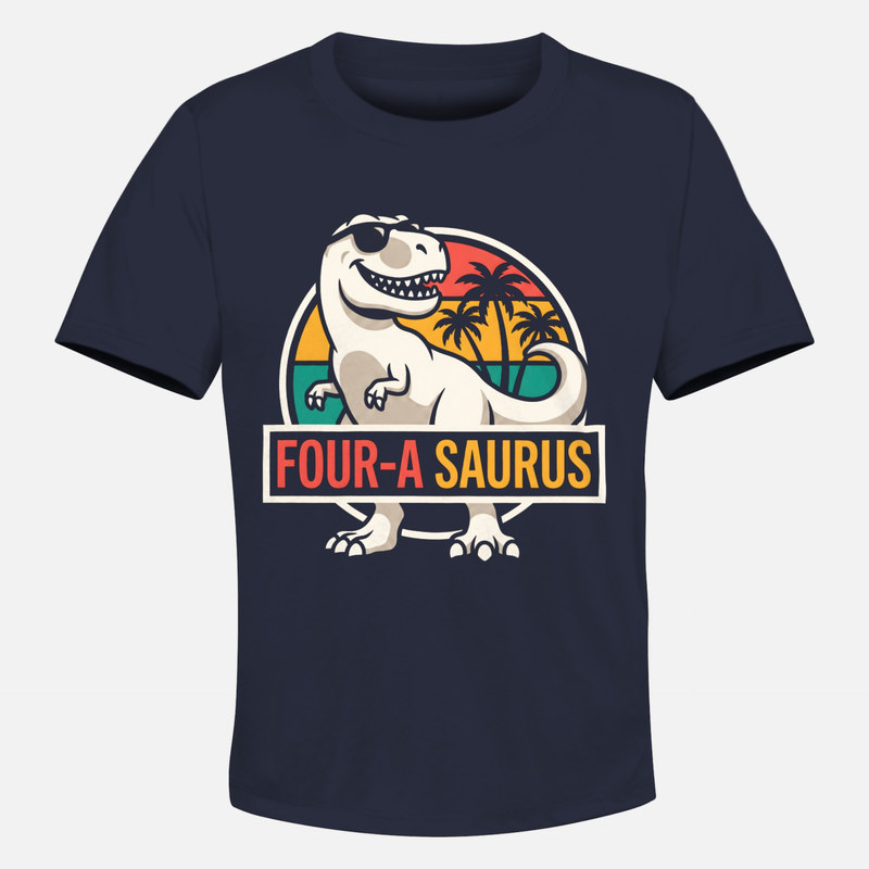 T-shirts: Four-A Saurus 4th Birthday