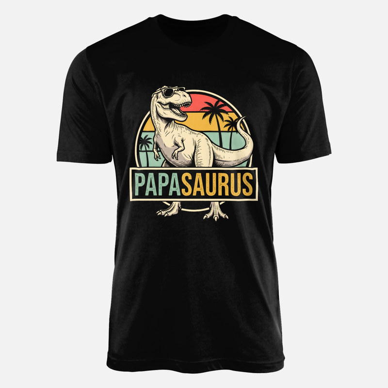 T-shirts: Papasaurus T-Rex with Sunglasses