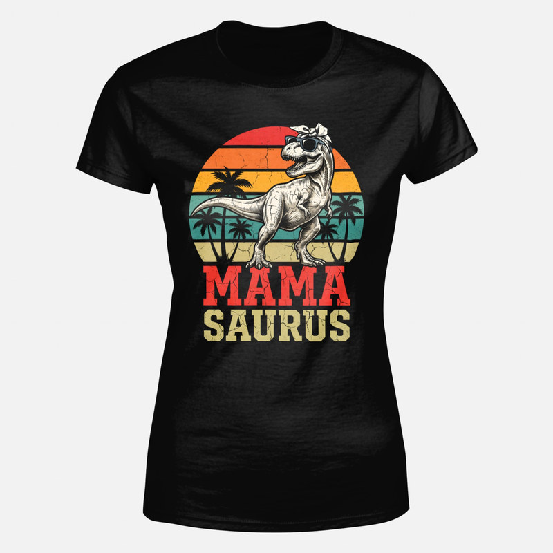 T-shirts: Mama Saurus Vintage Sunset Bandana