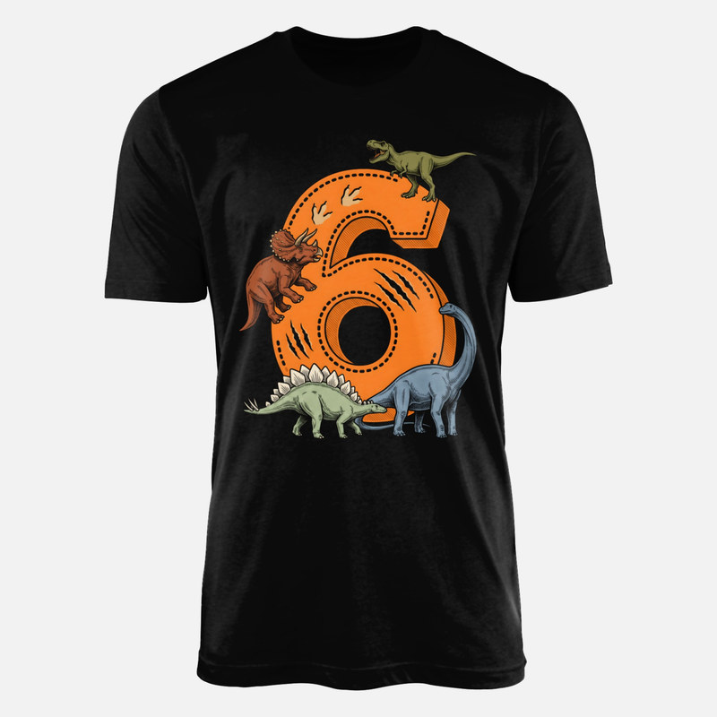 T-shirts: Dinosaurs 6th Birthday Number