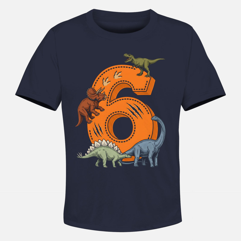 T-shirts: Dinosaurs 6th Birthday Number