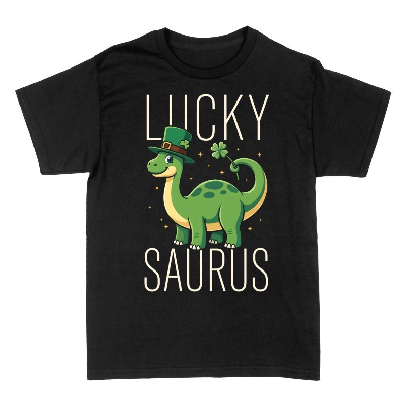 T-shirts: Lucky Saurus Dinosaur with Leprechaun Hat