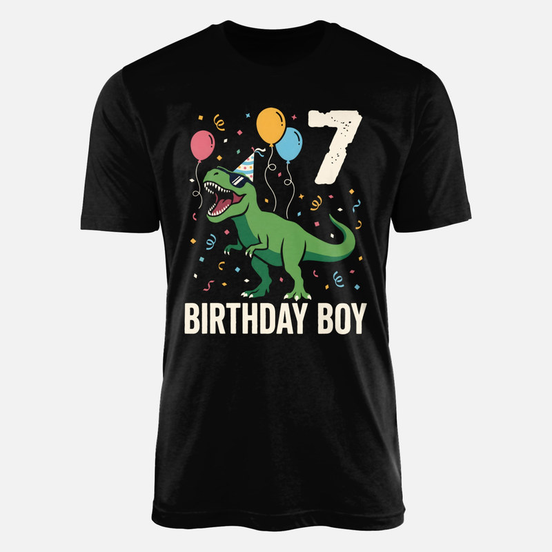 T-shirts: 7 Birthday Boy Dinosaur