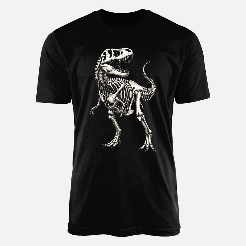 T-shirts: Roaring T-Rex Skeleton