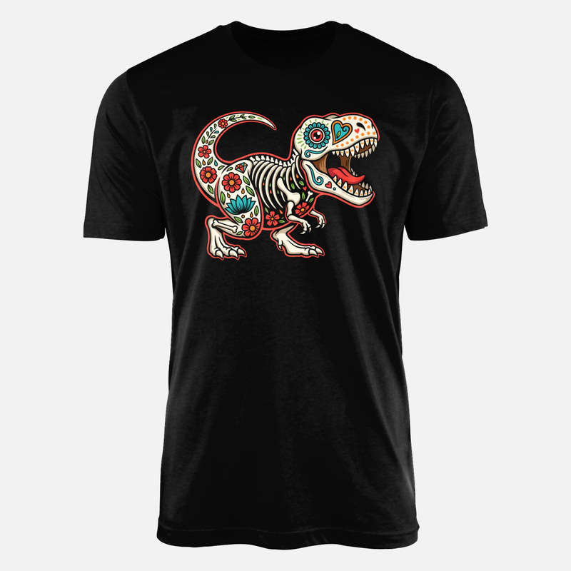 T-shirts: Sugar Skull T-Rex Skeleton