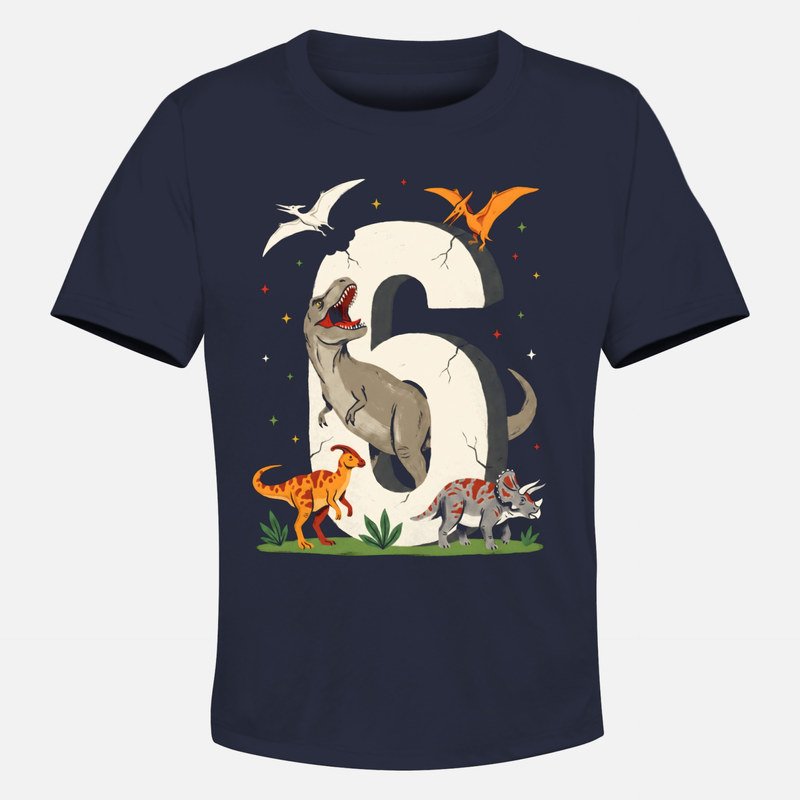 T-shirts: Number 6 with Dinosaurs