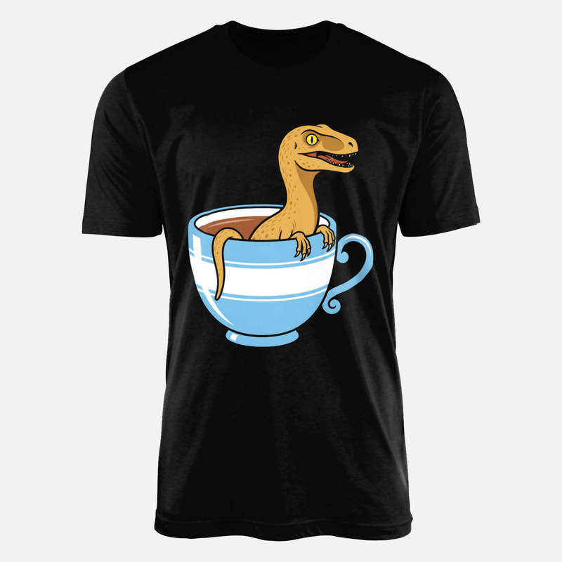 T-shirts: Velociraptor in a Coffee Cup