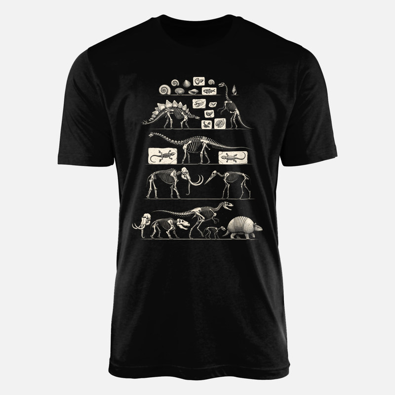 T-shirts: Prehistoric Fossils and Skeletons Shelves