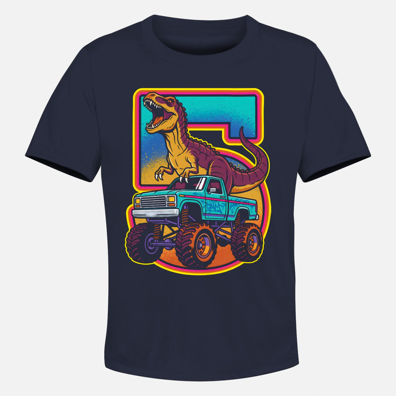 T-shirts: T-Rex Monster Truck 5th Birthday