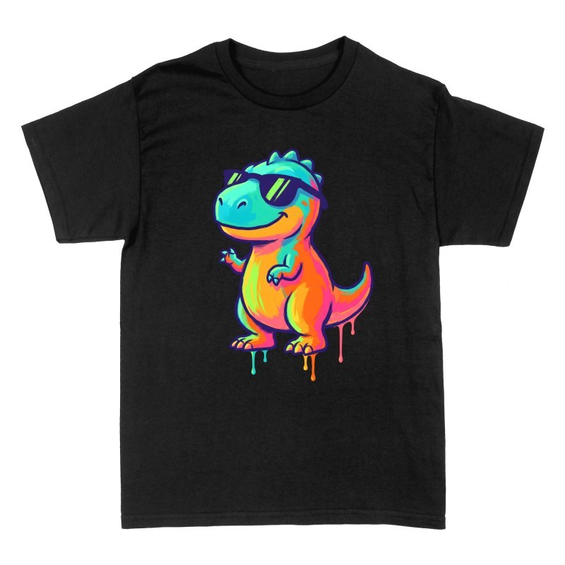 T-shirts: Kawaii T-Rex with Sunglasses