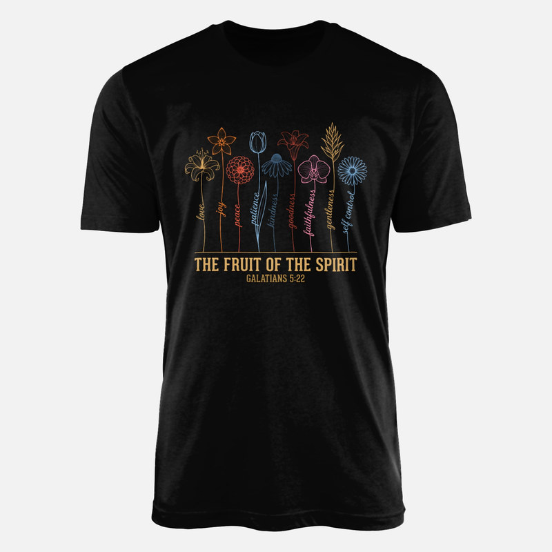 T-shirts: Fruit of the Spirit Floral Galatians 5:22