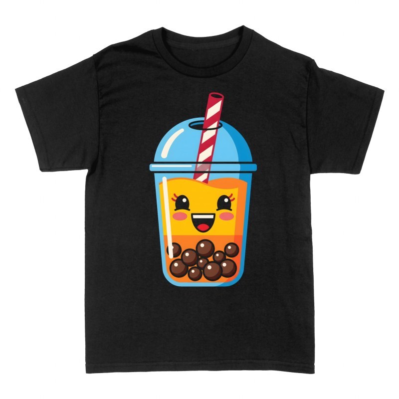 T-shirts: Kawaii Smiling Boba Tea