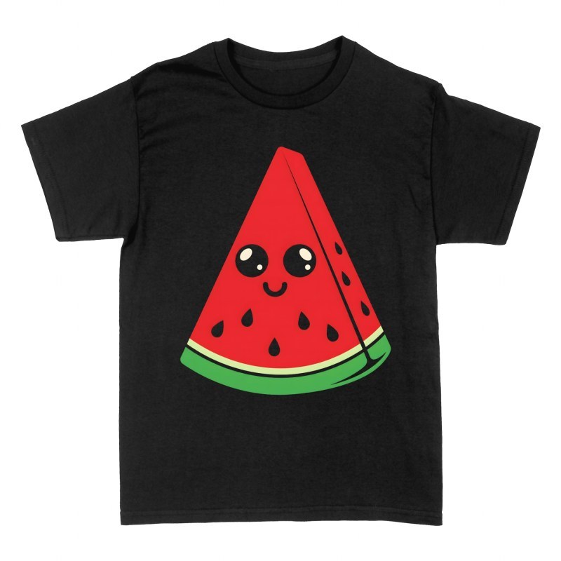 T-shirts: Kawaii Smiling Watermelon Slice