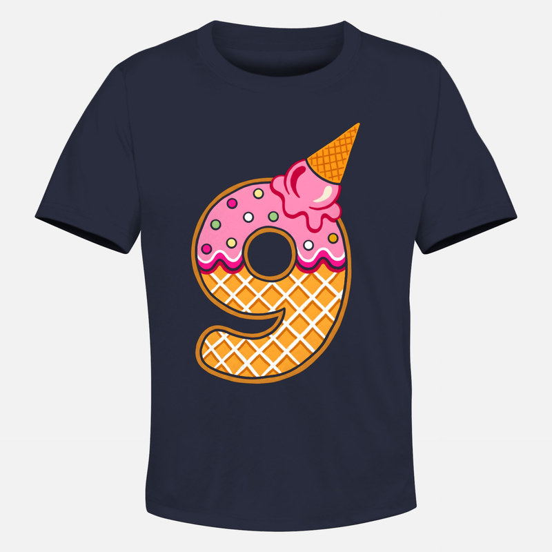 T-shirts: Ice Cream Donut 9th Birthday